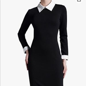 Midi length long sleeve dress